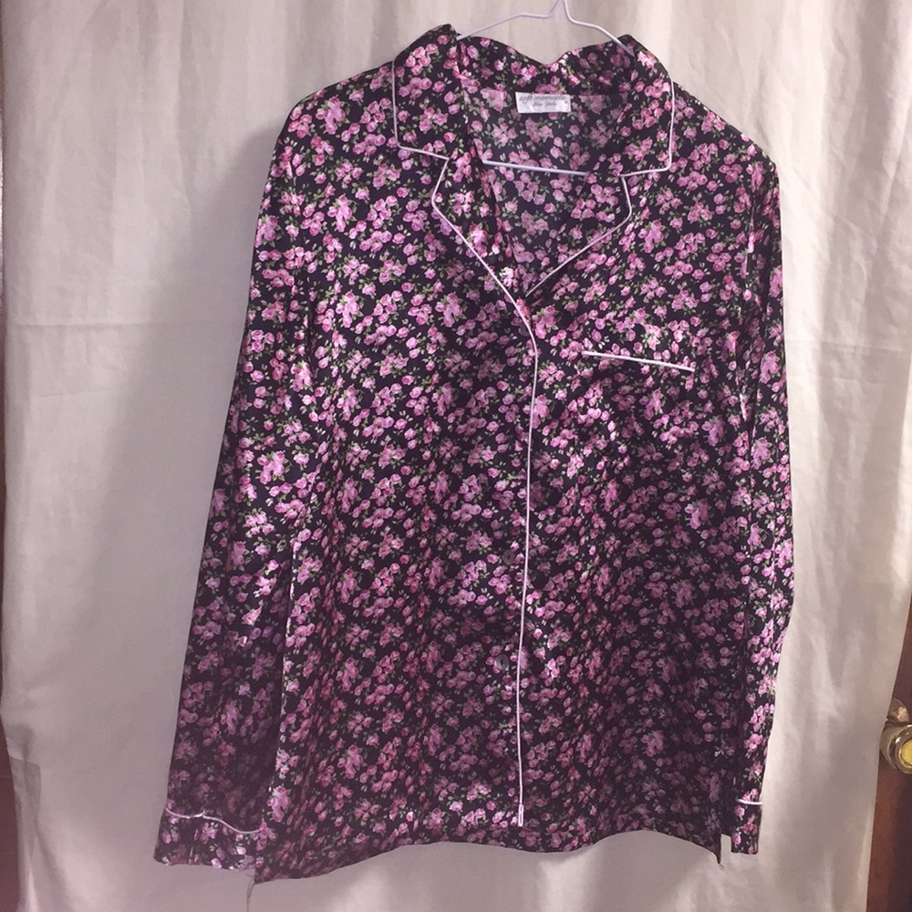 Soft Moments New York, 2 pc Pink Flower satin pjs